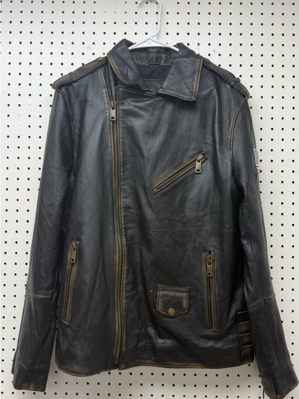 Men's Black Leather Performance Moto Jacket